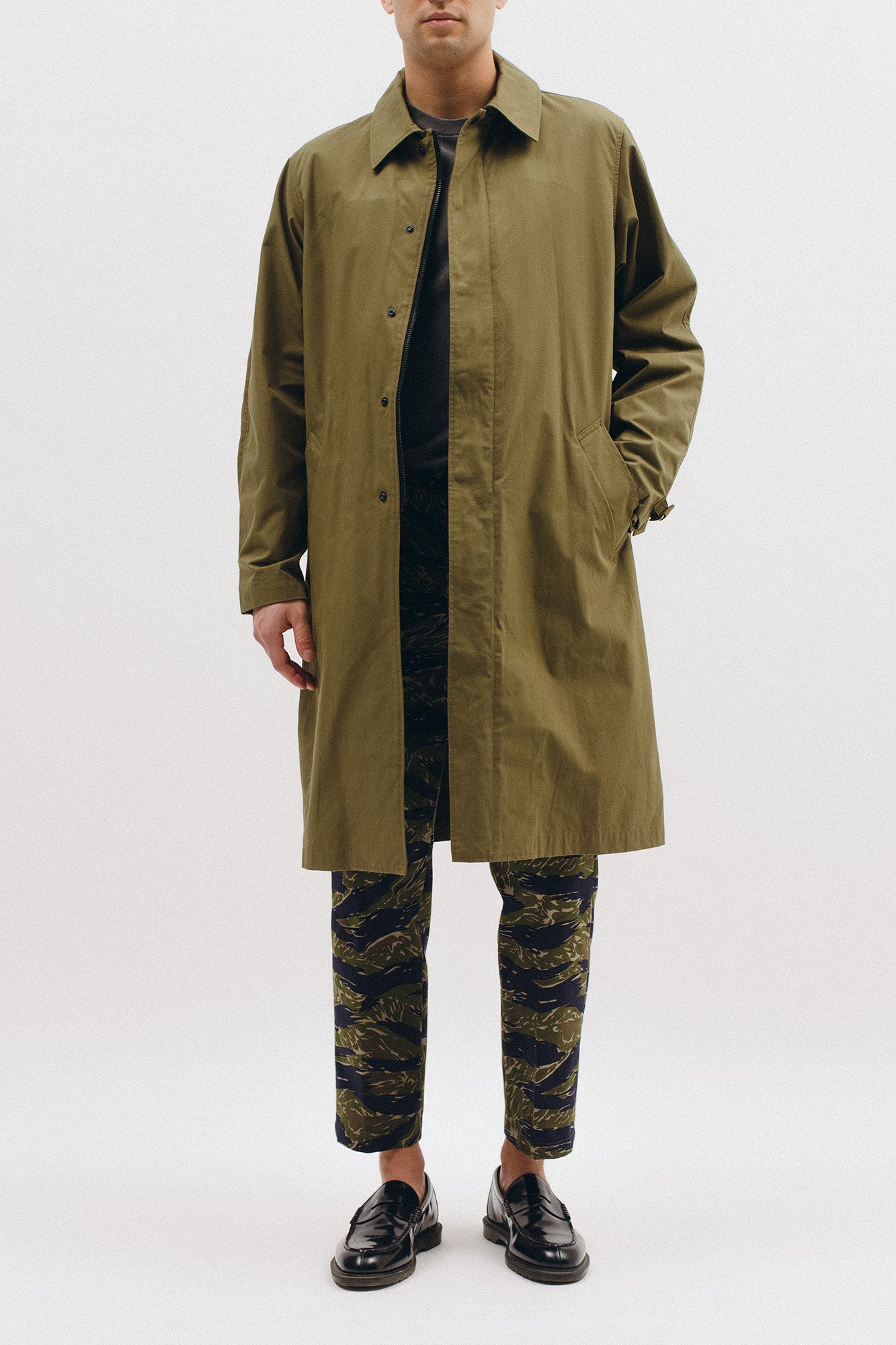 BELTED OVERCOAT - TROPICAL GREEN(2701)