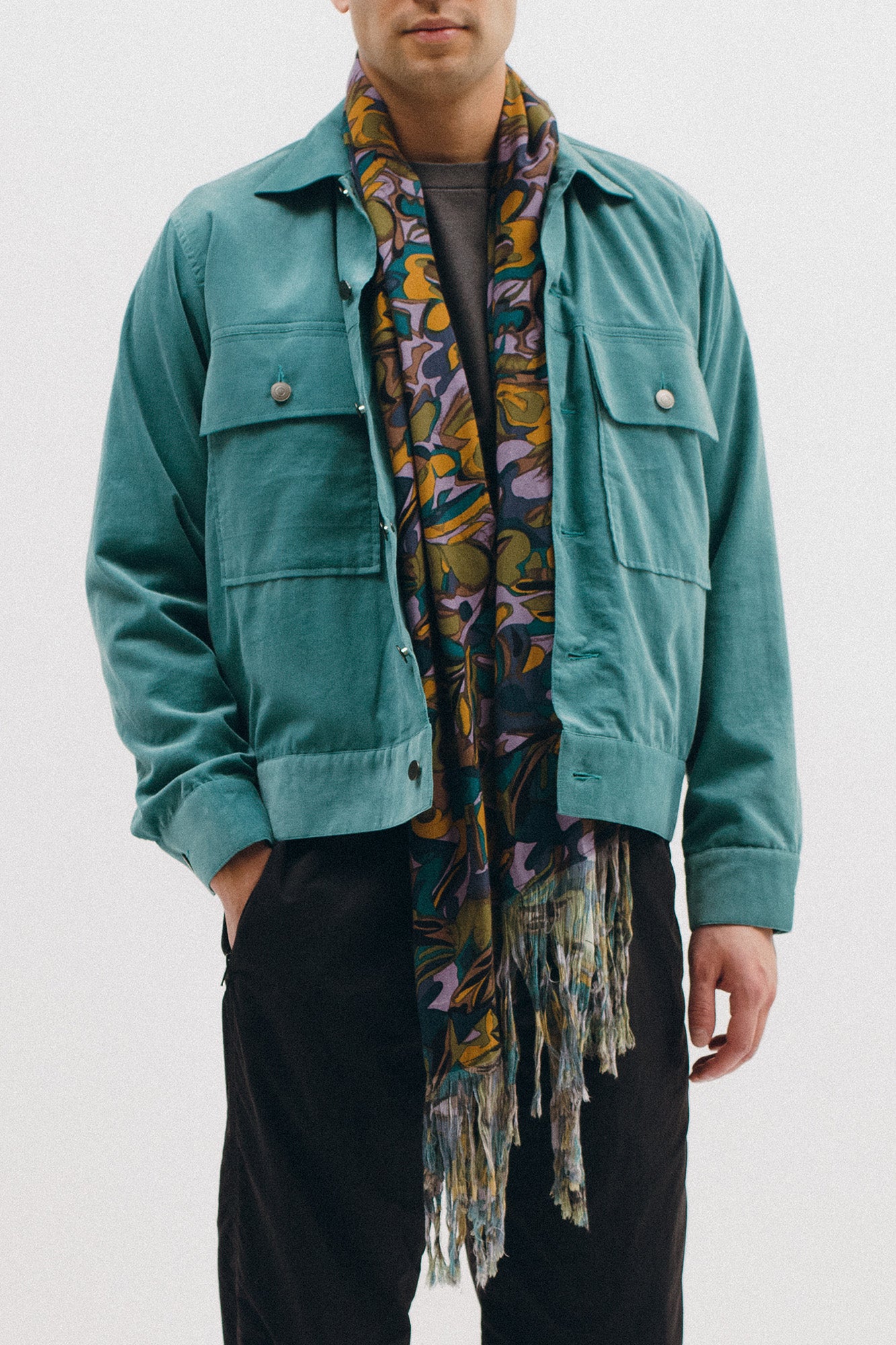 TROPICAL RAYON OVERSIZED SCARF - LAVENDER（2765）