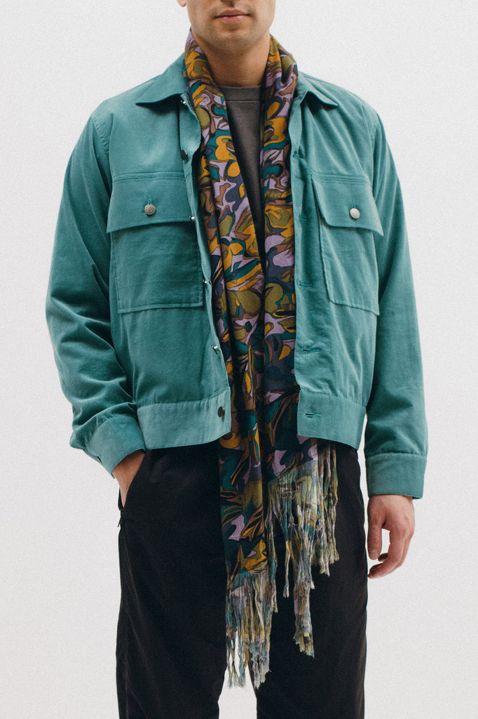 TROPICAL RAYON OVERSIZED SCARF - LAVENDER（2765）