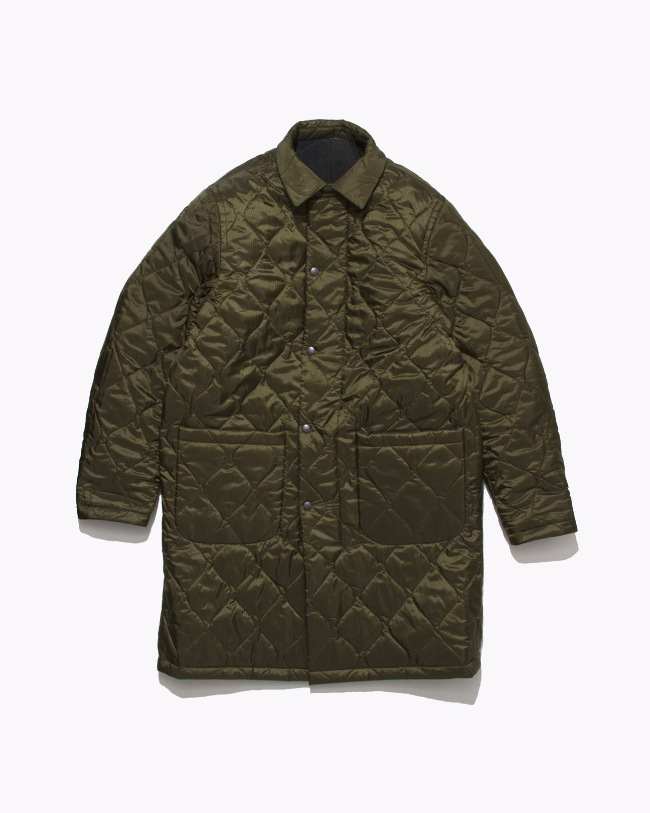 REVERISBLE MAC COAT - ACID BLACK / OLIVE DRAB(2801)
