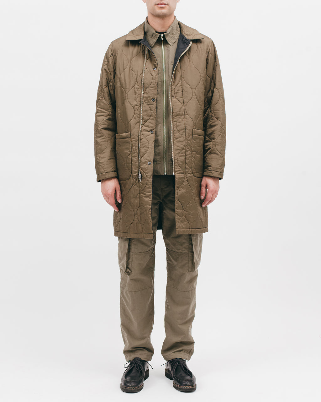 REVERISBLE MAC COAT - ACID BLACK / OLIVE DRAB（2801）