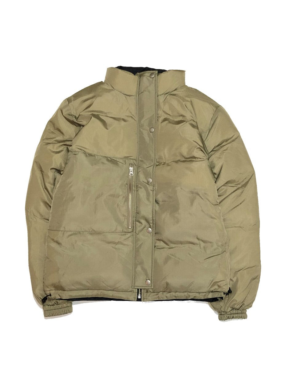 REVERSIBLE PUFFER JACKET - BLACK / MOSS（2803）