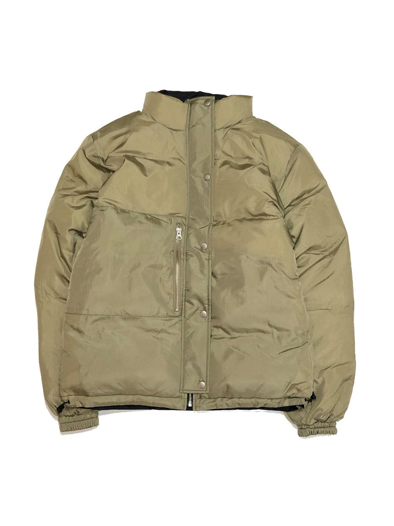 REVERSIBLE PUFFER JACKET - BLACK / MOSS（2803）