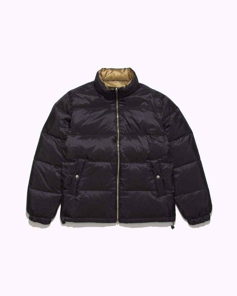 REVERSIBLE PUFFER JACKET - BLACK / MOSS（2803）