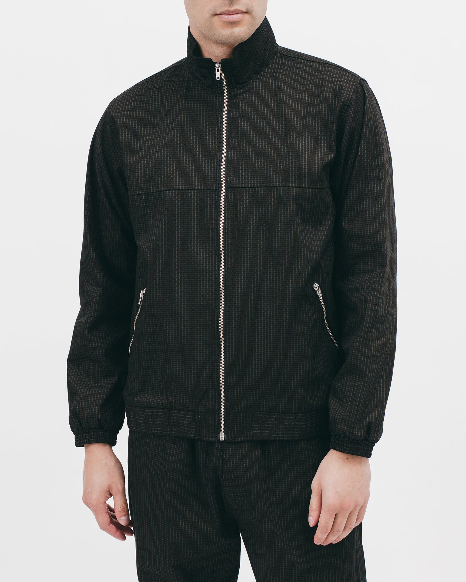 TRACK JACKET - BLACK GRID(2805)