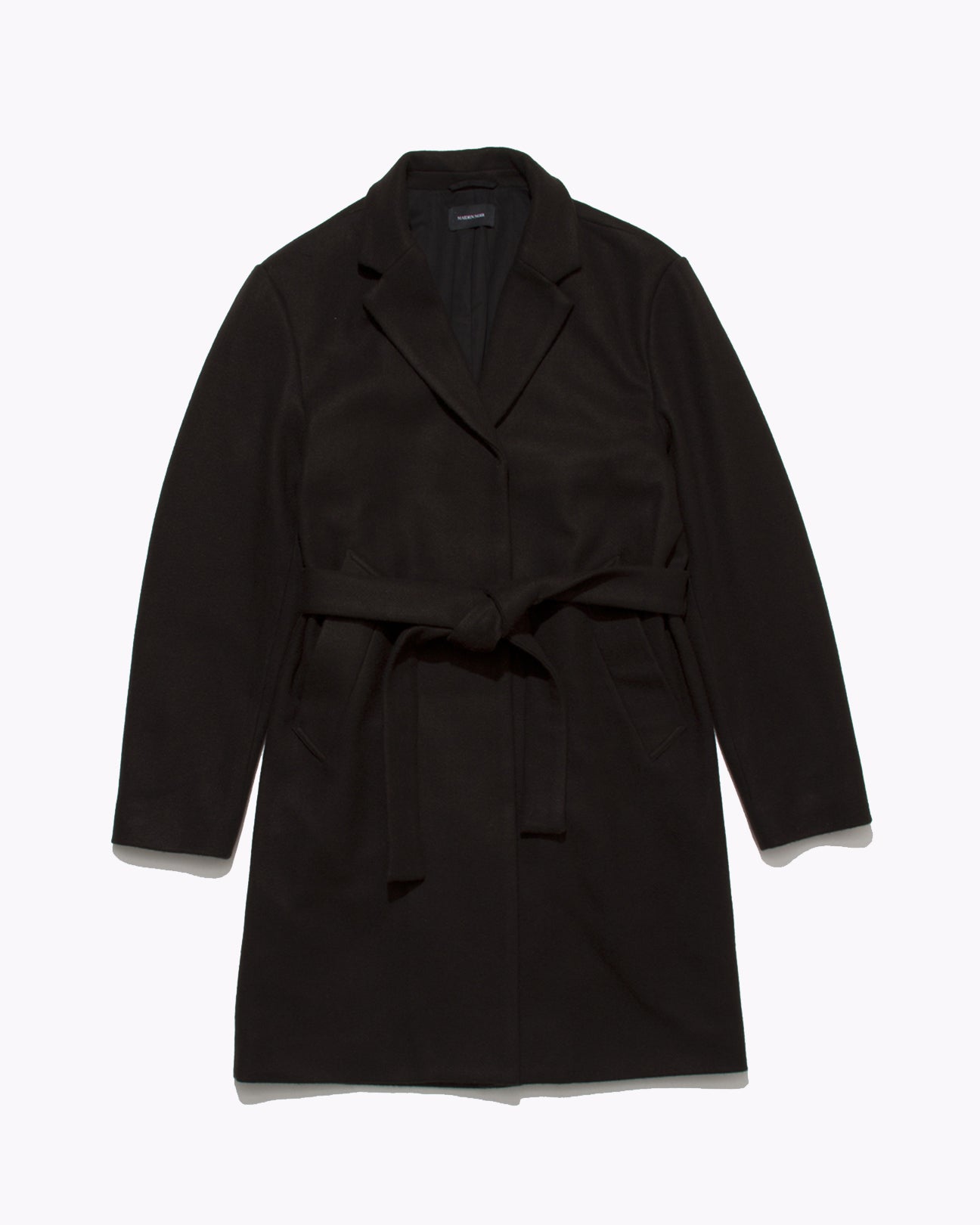 BELTED OVERCOAT - BLACK（2807）