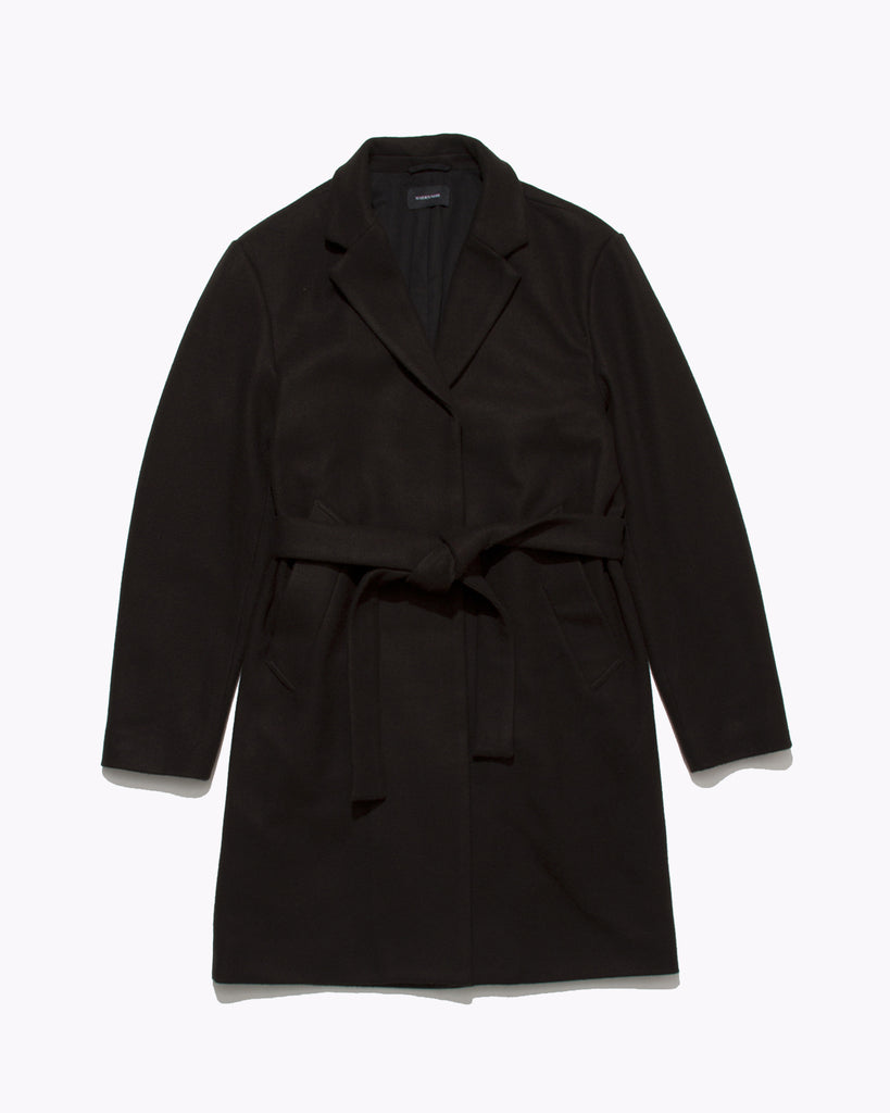 BELTED OVERCOAT - BLACK（2807）