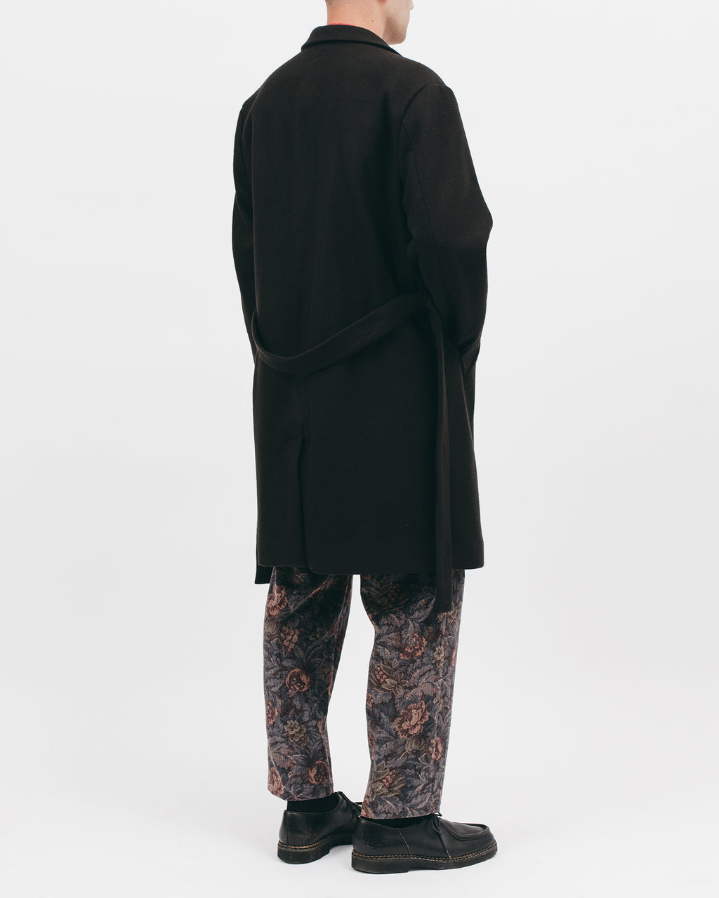 BELTED OVERCOAT - BLACK（2807）