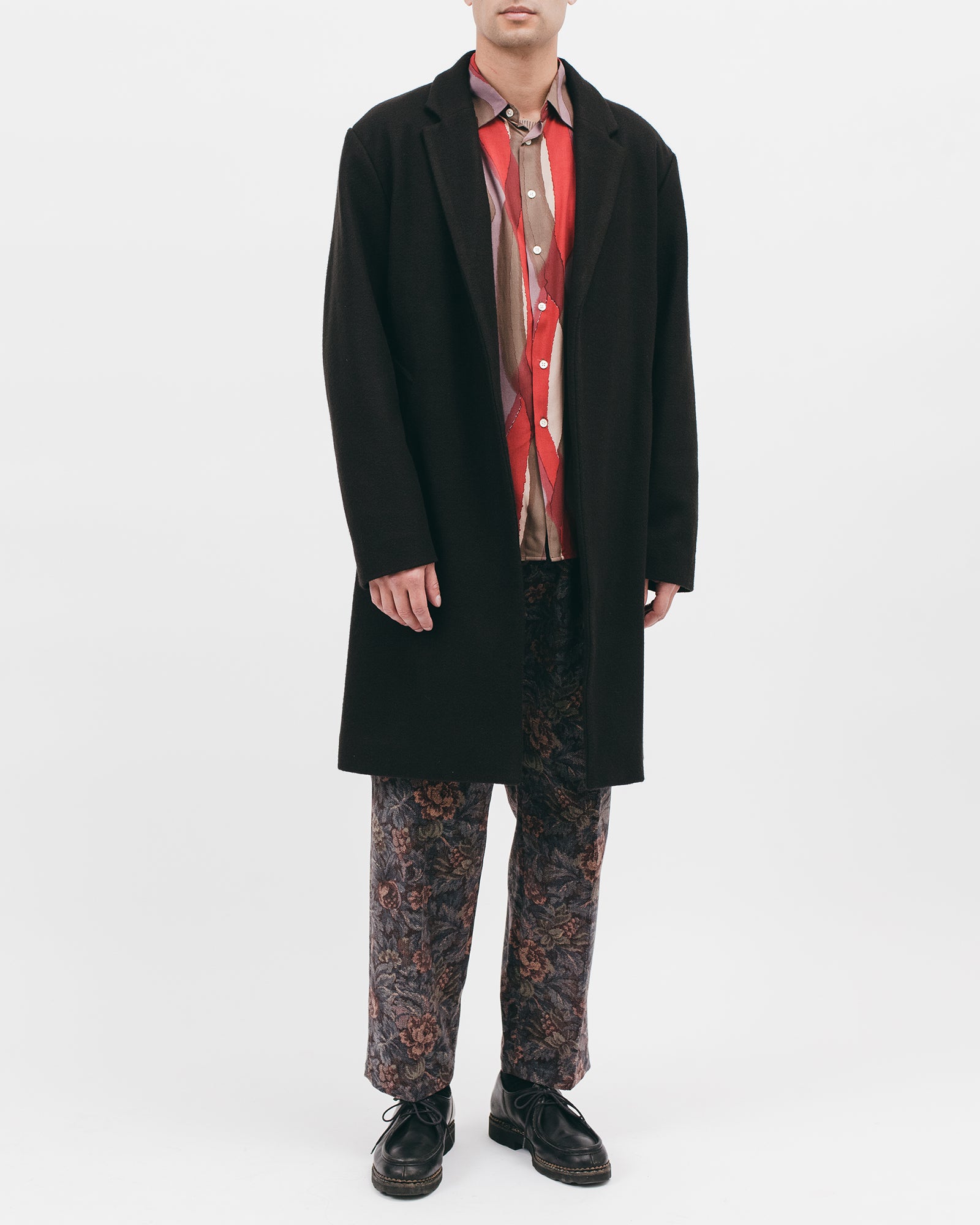 BELTED OVERCOAT - BLACK（2807）