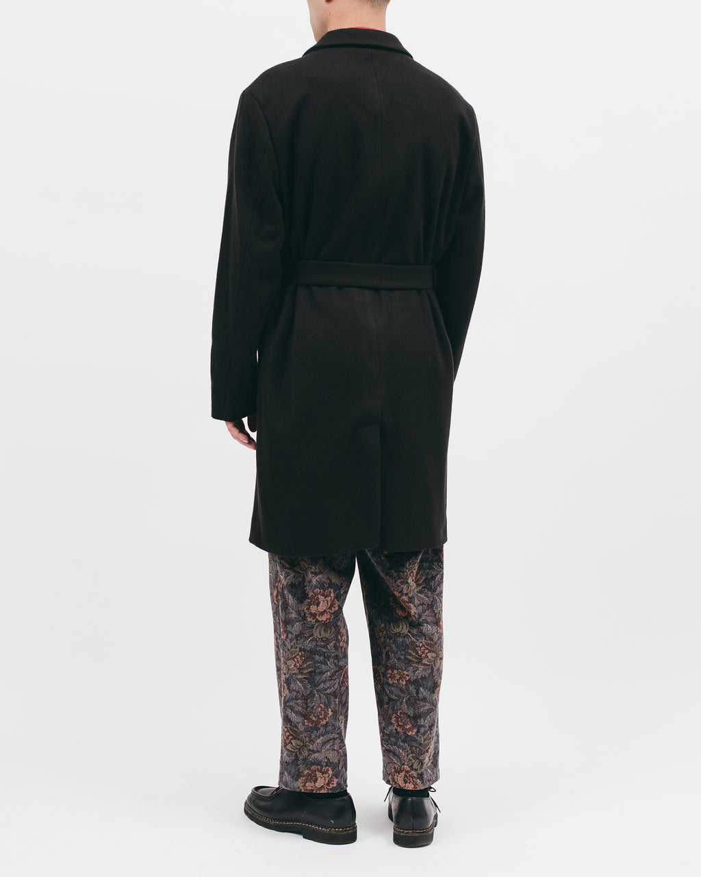 BELTED OVERCOAT - BLACK（2807）