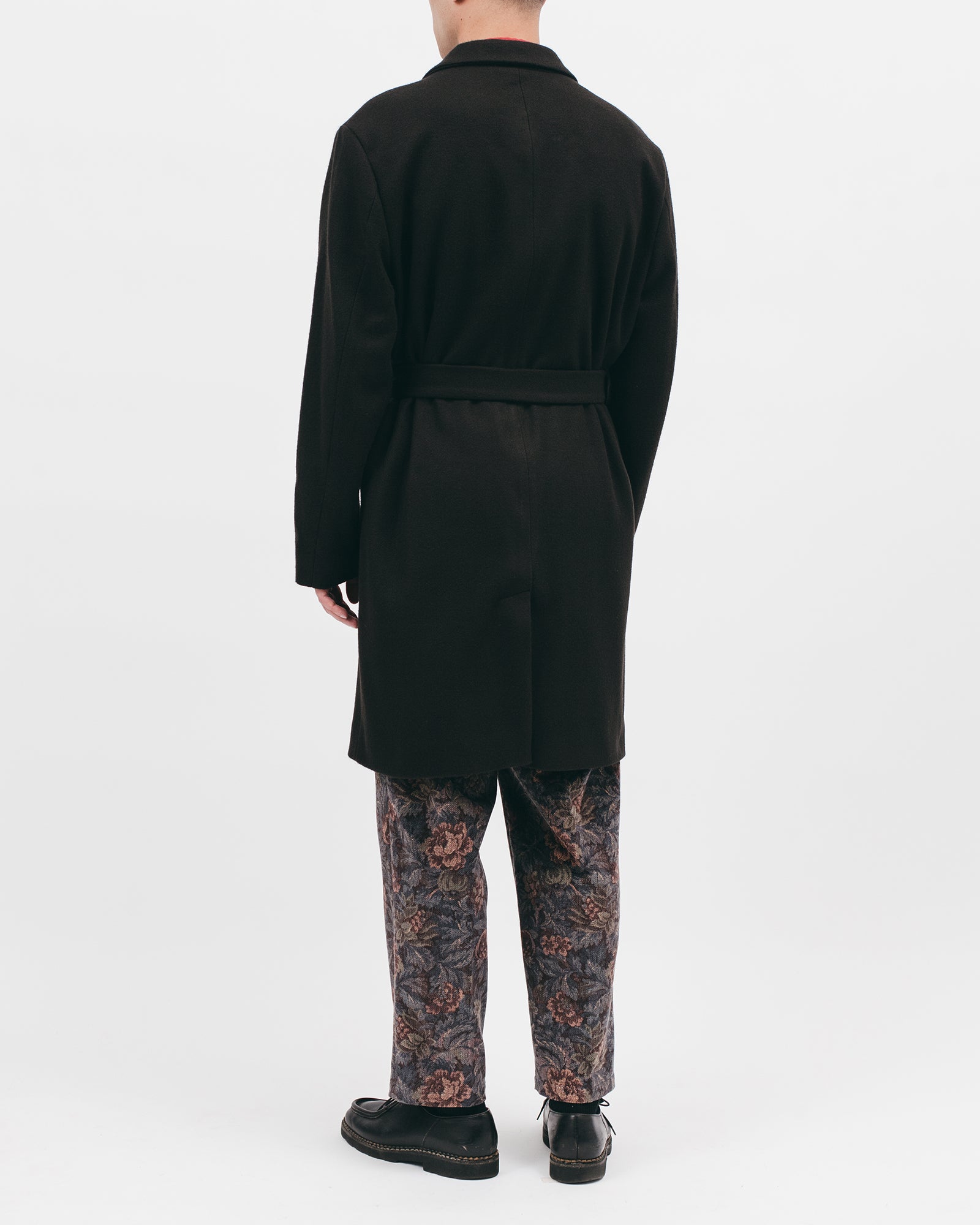 BELTED OVERCOAT - BLACK（2807）