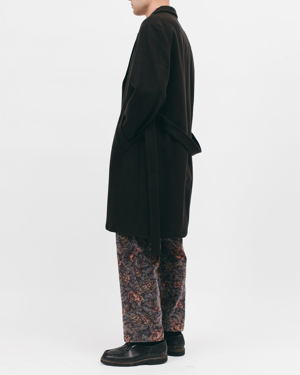 BELTED OVERCOAT - BLACK（2807）