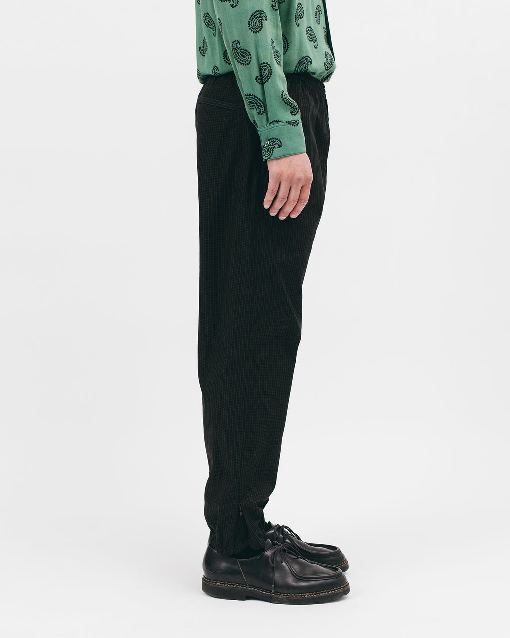ELASTIC TRACK TROUSER - BLACK GRID（2824）