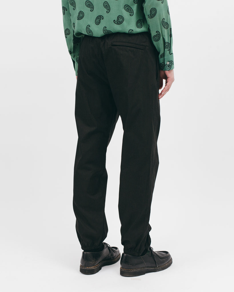 ELASTIC TRACK TROUSER - BLACK GRID（2824）