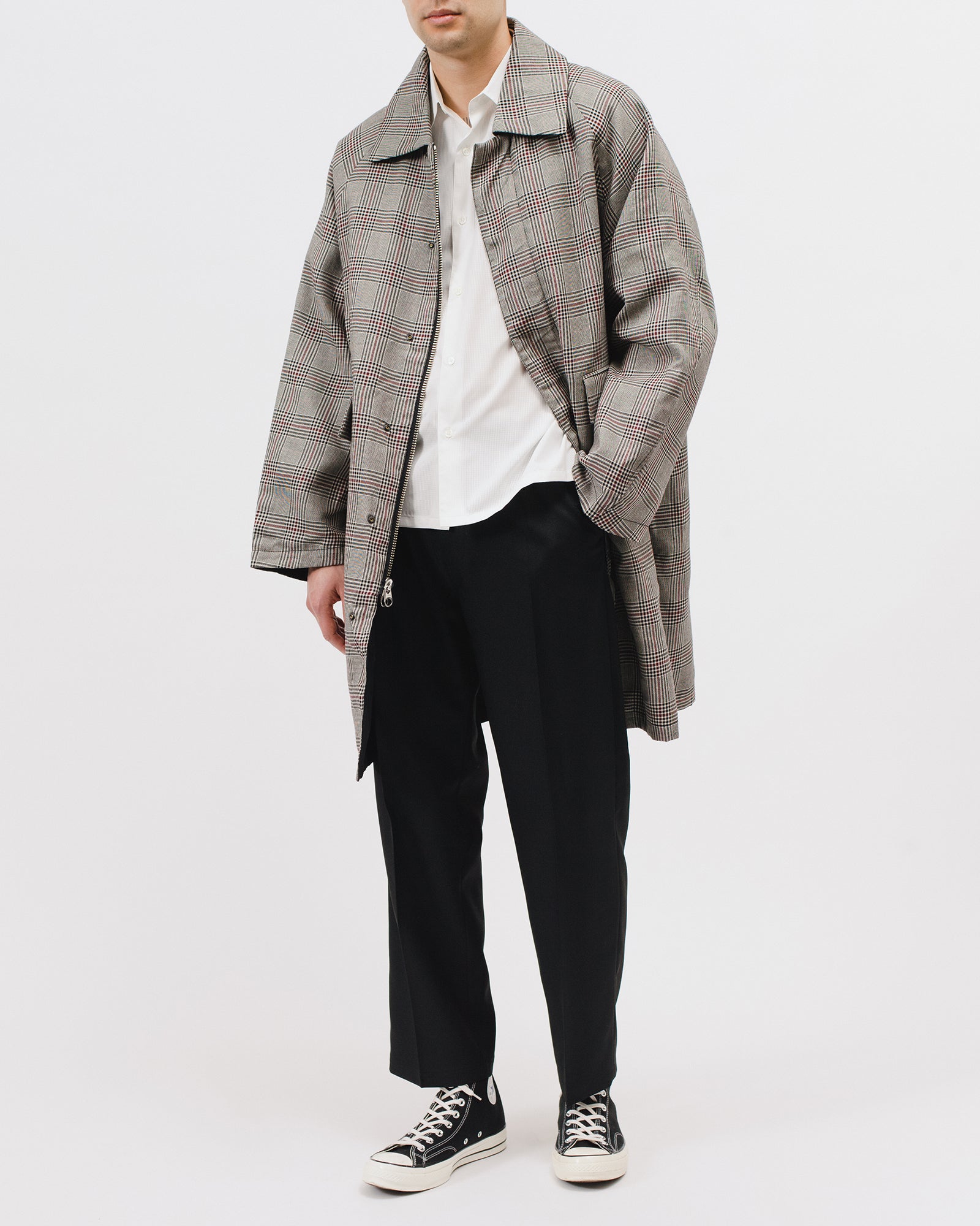 CHECK OVERCOAT - WHALES PLAID (3001)