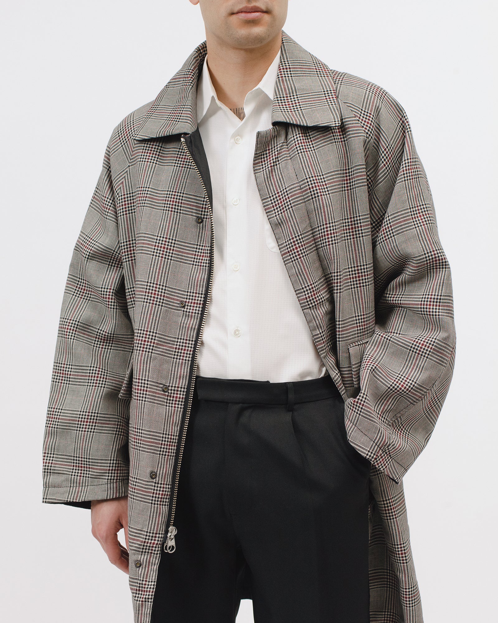 CHECK OVERCOAT - WHALES PLAID (3001)