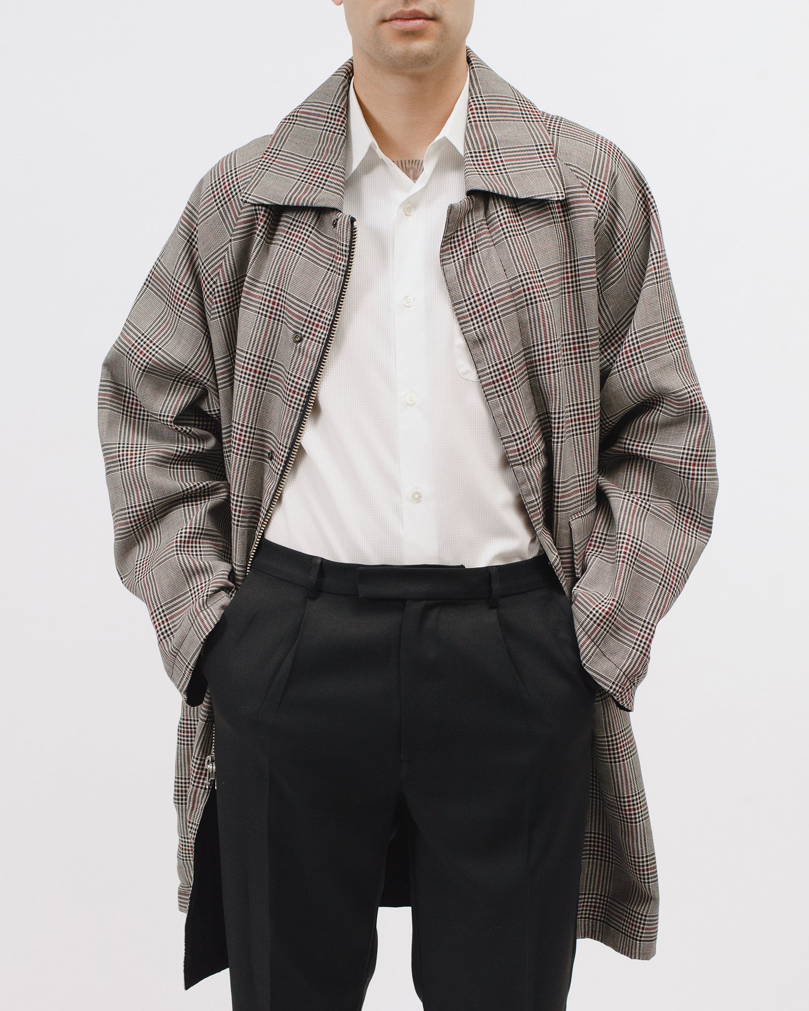 CHECK OVERCOAT - WHALES PLAID (3001)