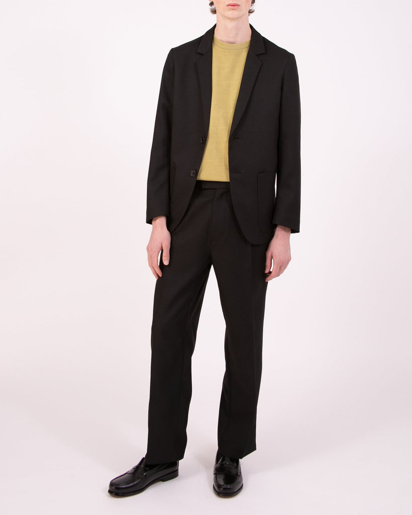 PLEATED SUIT TROUSER - BLACK(3021)