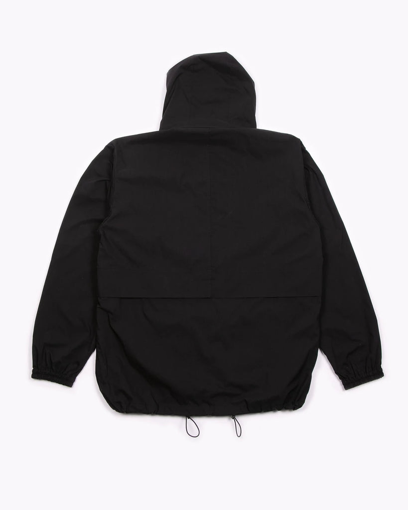ZIP HOODED JACKET - BLACK