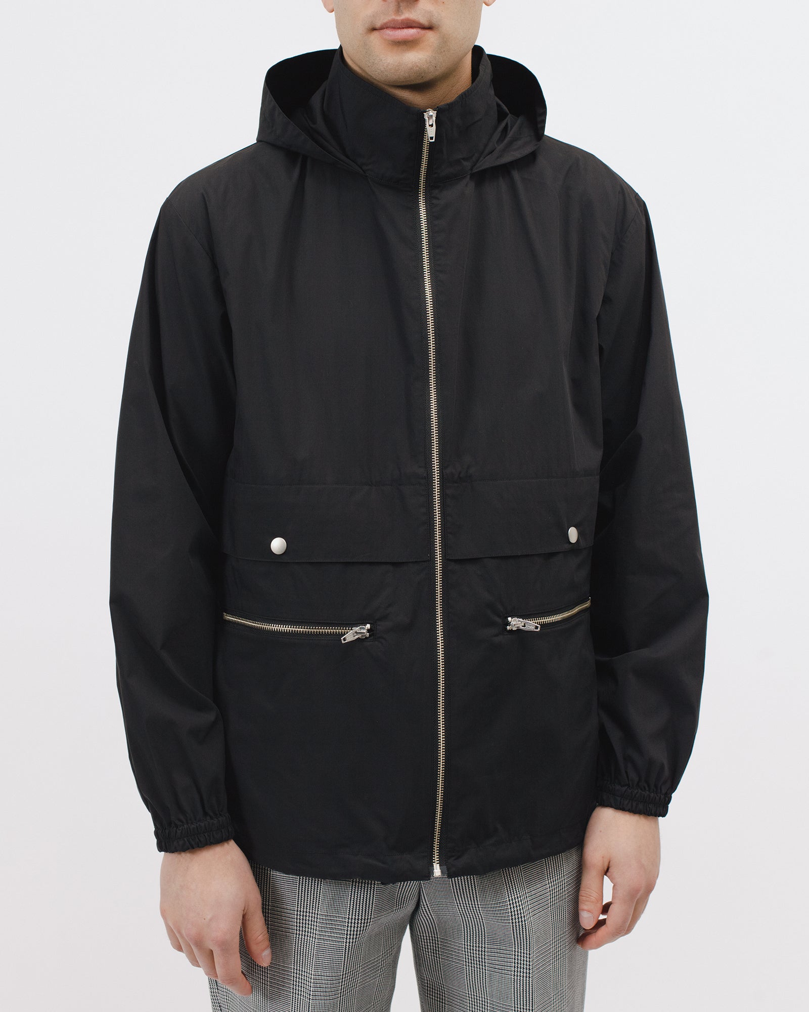 ZIP HOODED JACKET - BLACK(3004)