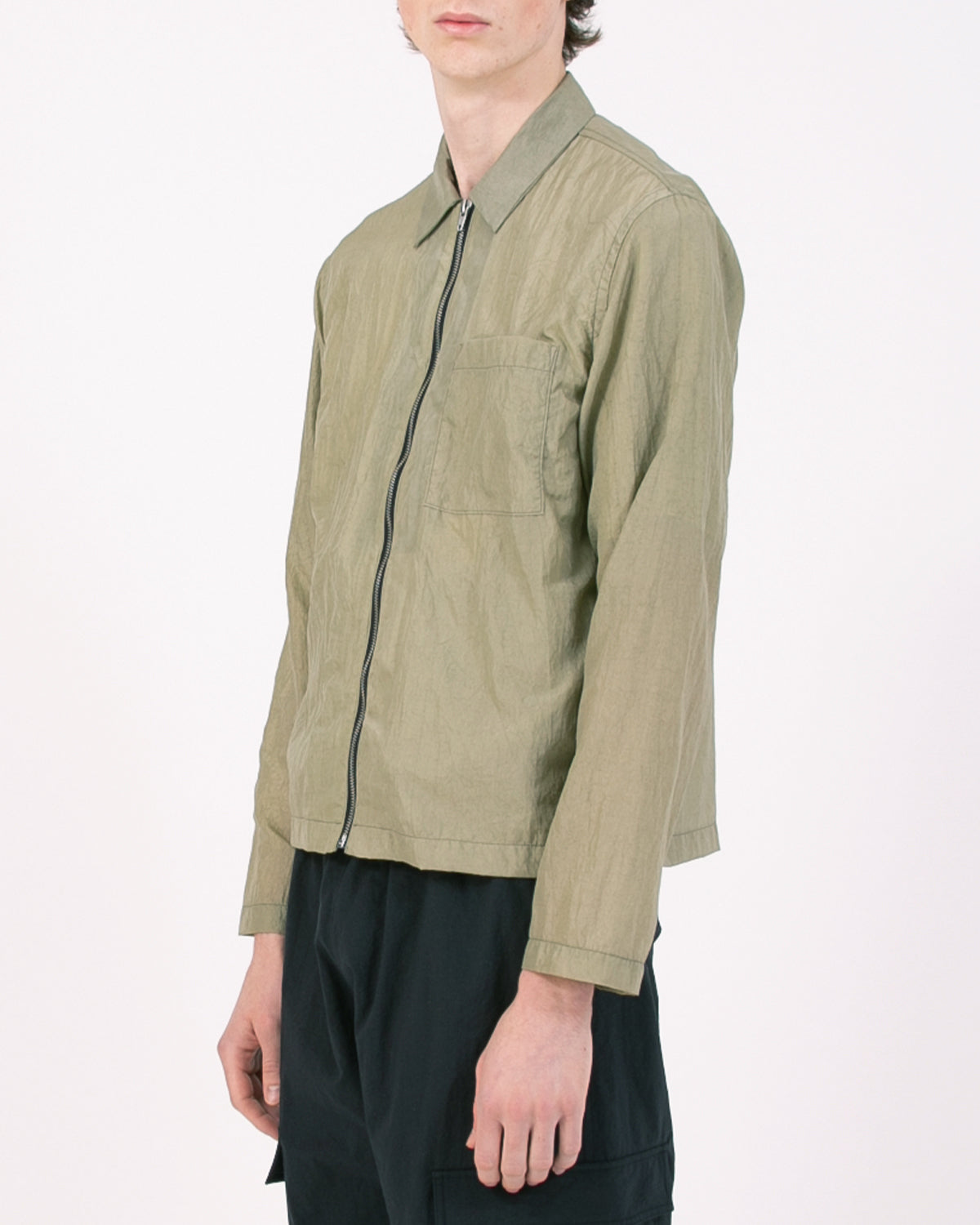 MARBLE ZIP BLOUSON - SEAWEED(3011)