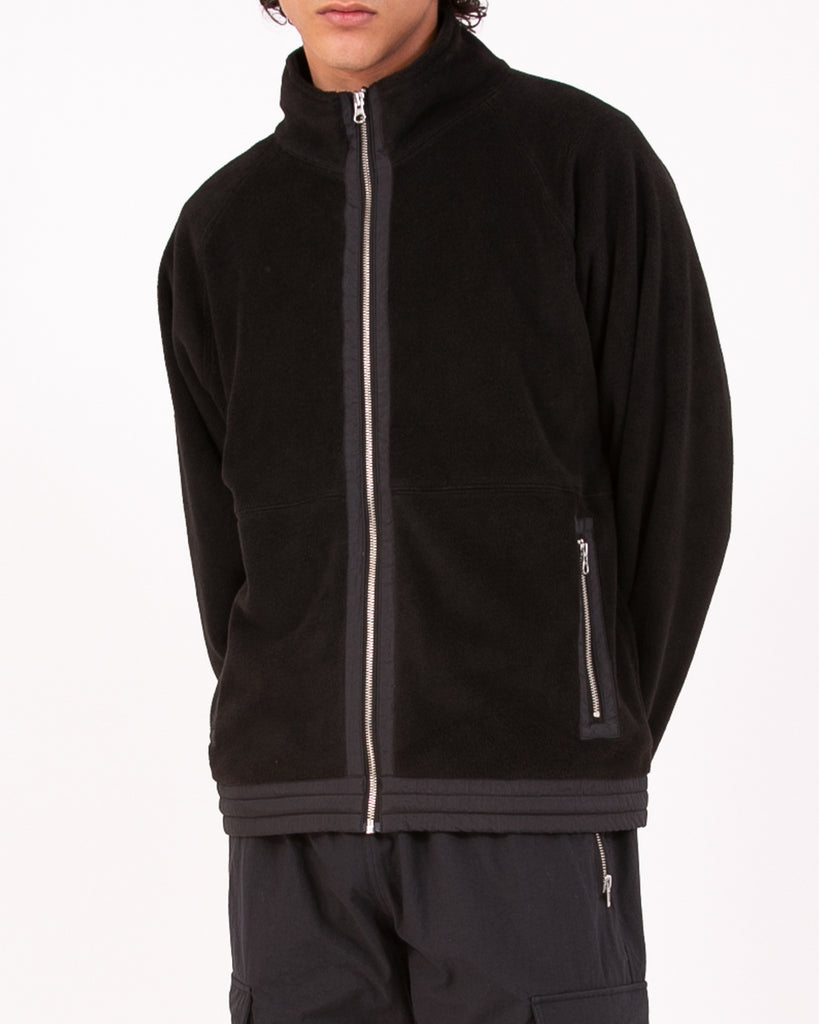 MOCK ZIP FLEECE - BLACK(3130)