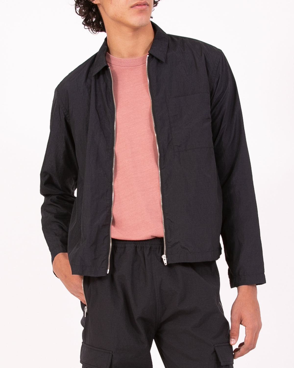 MARBLE ZIP BLOUSON - BLACK(3011)