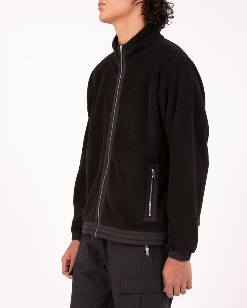 MOCK ZIP FLEECE - BLACK(3130)