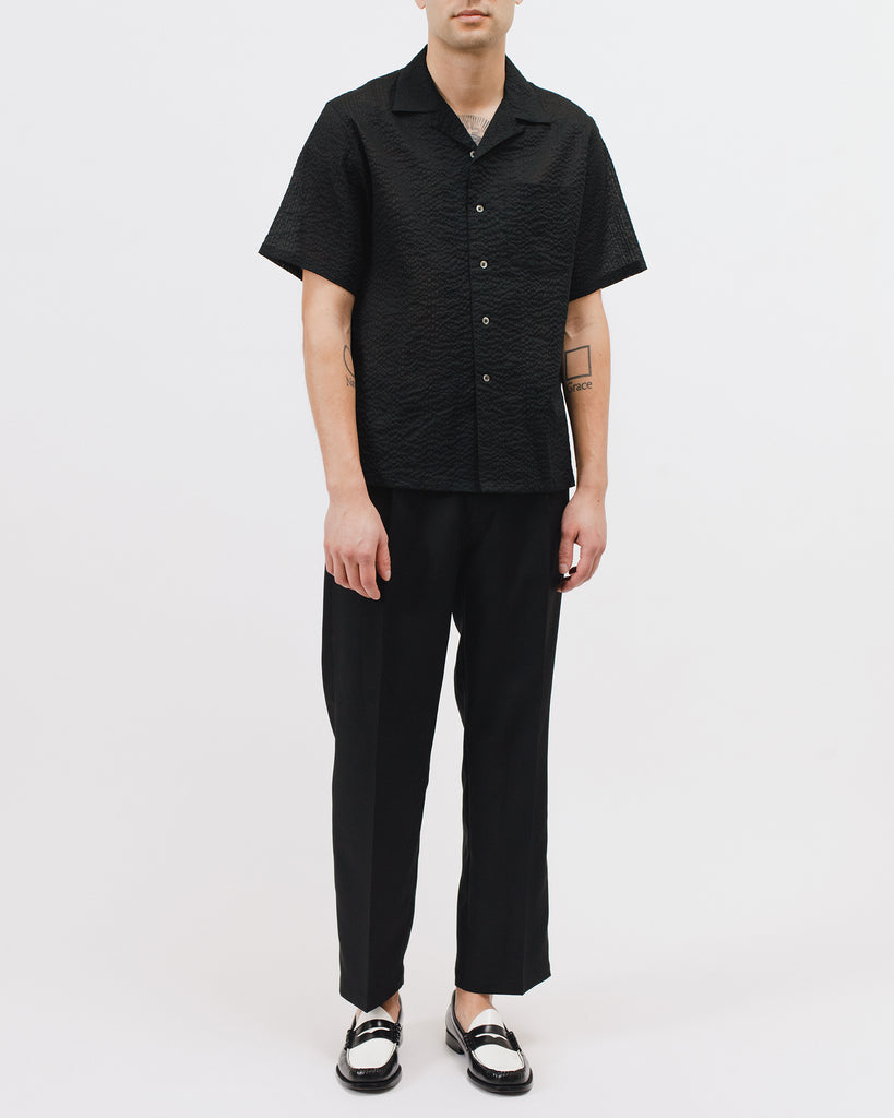 CREPE SS SHIRT - BLACK（3013）