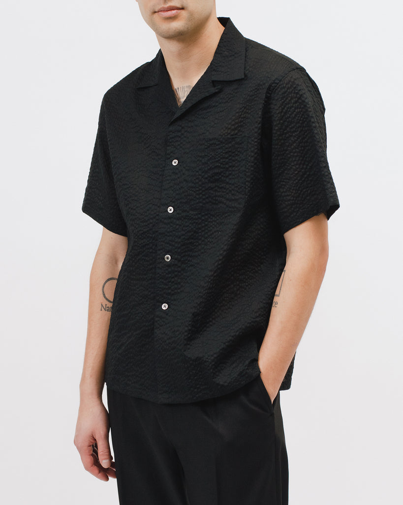 CREPE SS SHIRT - BLACK（3013）