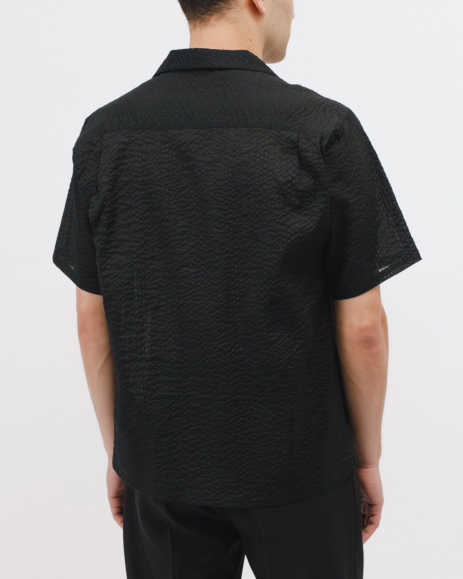 CREPE SS SHIRT - BLACK(3013)
