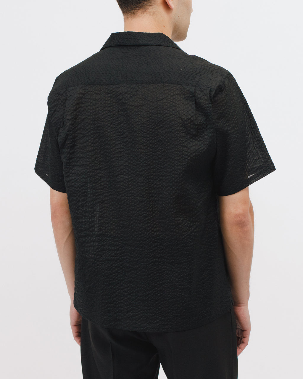 CREPE SS SHIRT - BLACK（3013）