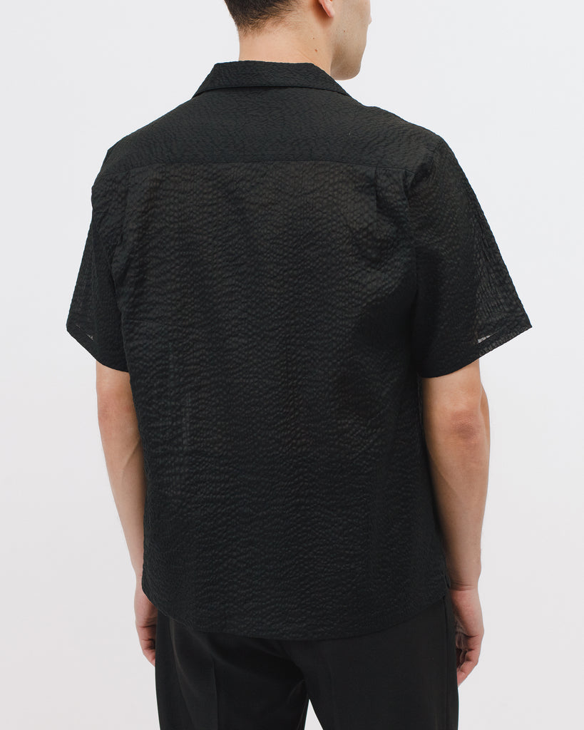 CREPE SS SHIRT - BLACK（3013）