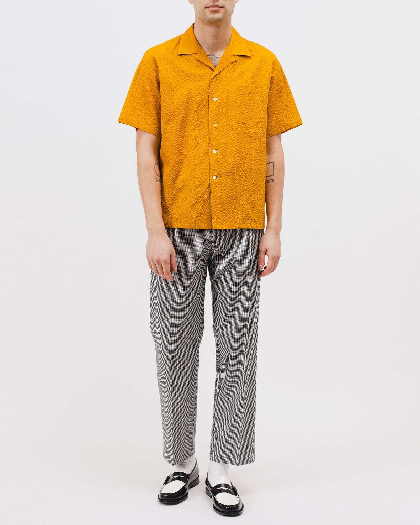 CREPE SS SHIRT - SULPHUR(3013)