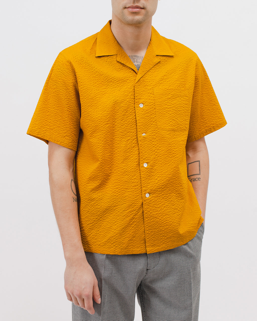 CREPE SS SHIRT - SULPHUR（3013）