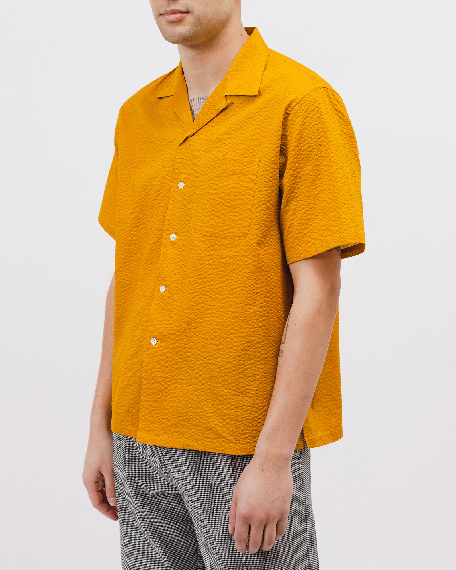 CREPE SS SHIRT - SULPHUR(3013)