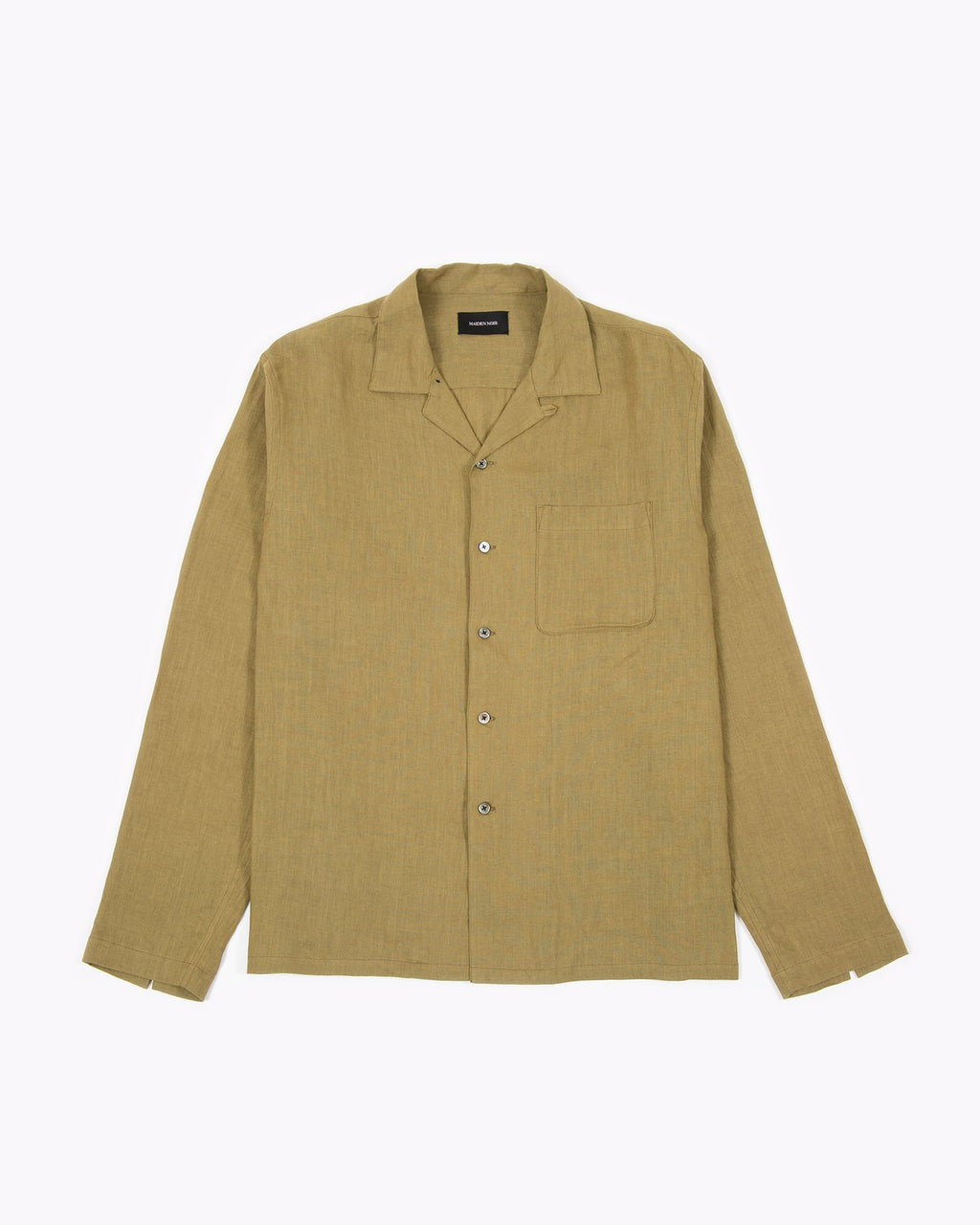 LINEN LS SHIRT - OLIVE(3015)