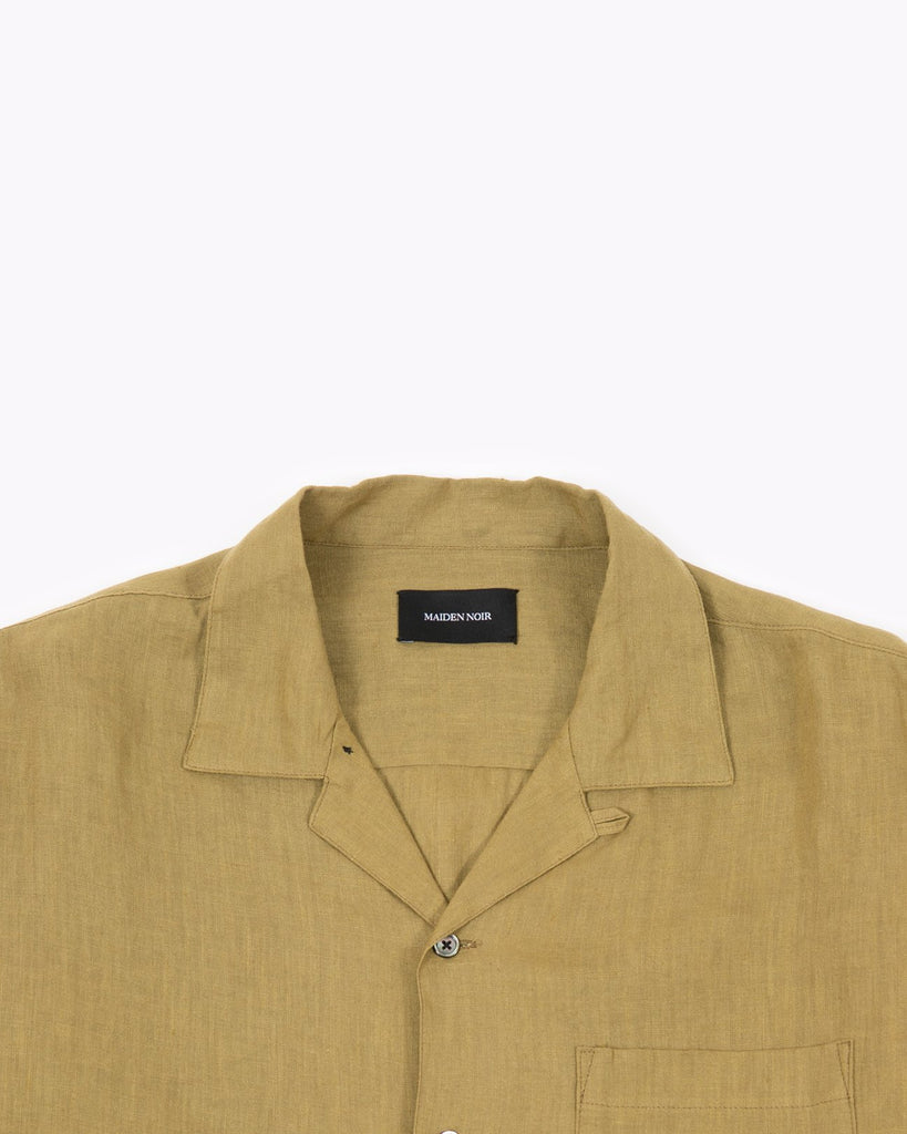 LINEN LS SHIRT - OLIVE(3015)