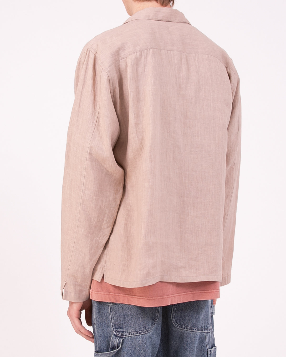 LINEN LS SHIRT - VILLA PINK(3015)