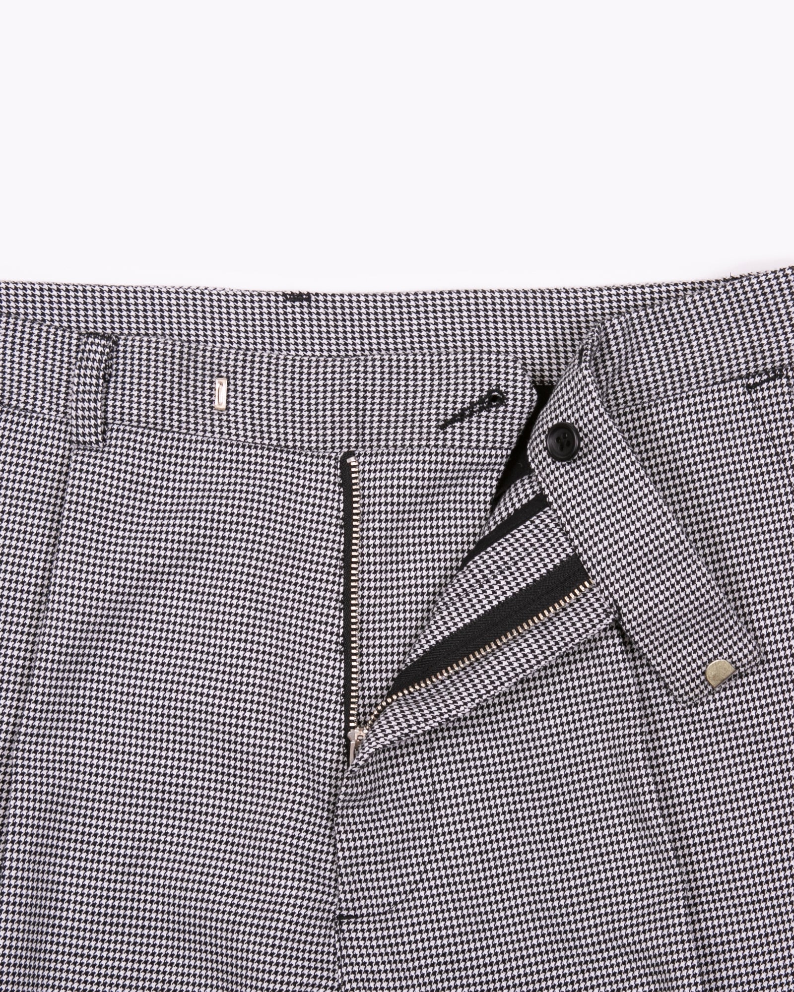 PLEATED SUIT TROUSER - HOUNDSTOOTH(3021)