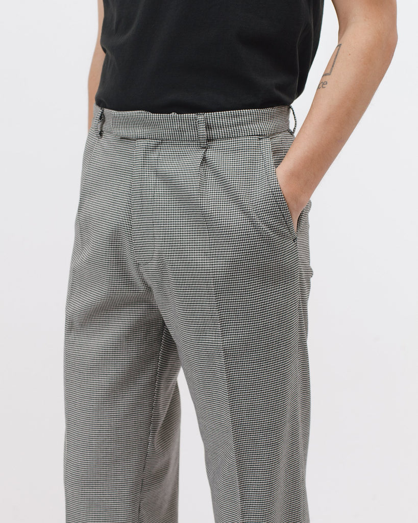 PLEATED SUIT TROUSER - HOUNDSTOOTH(3021)