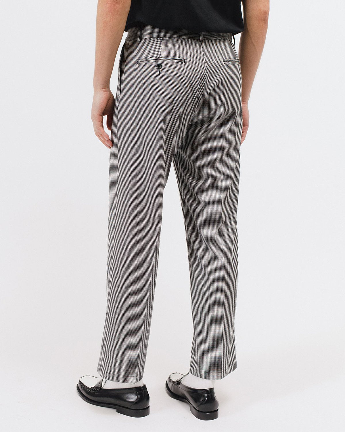 PLEATED SUIT TROUSER - HOUNDSTOOTH(3021)