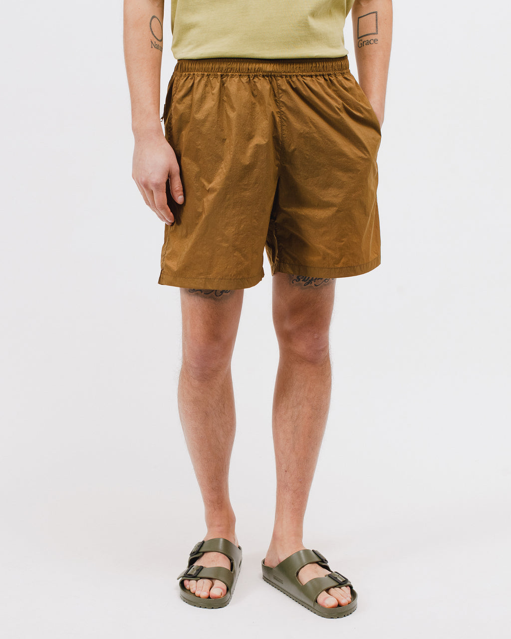 WARM UP SHORTS - TOBACCO(3024)