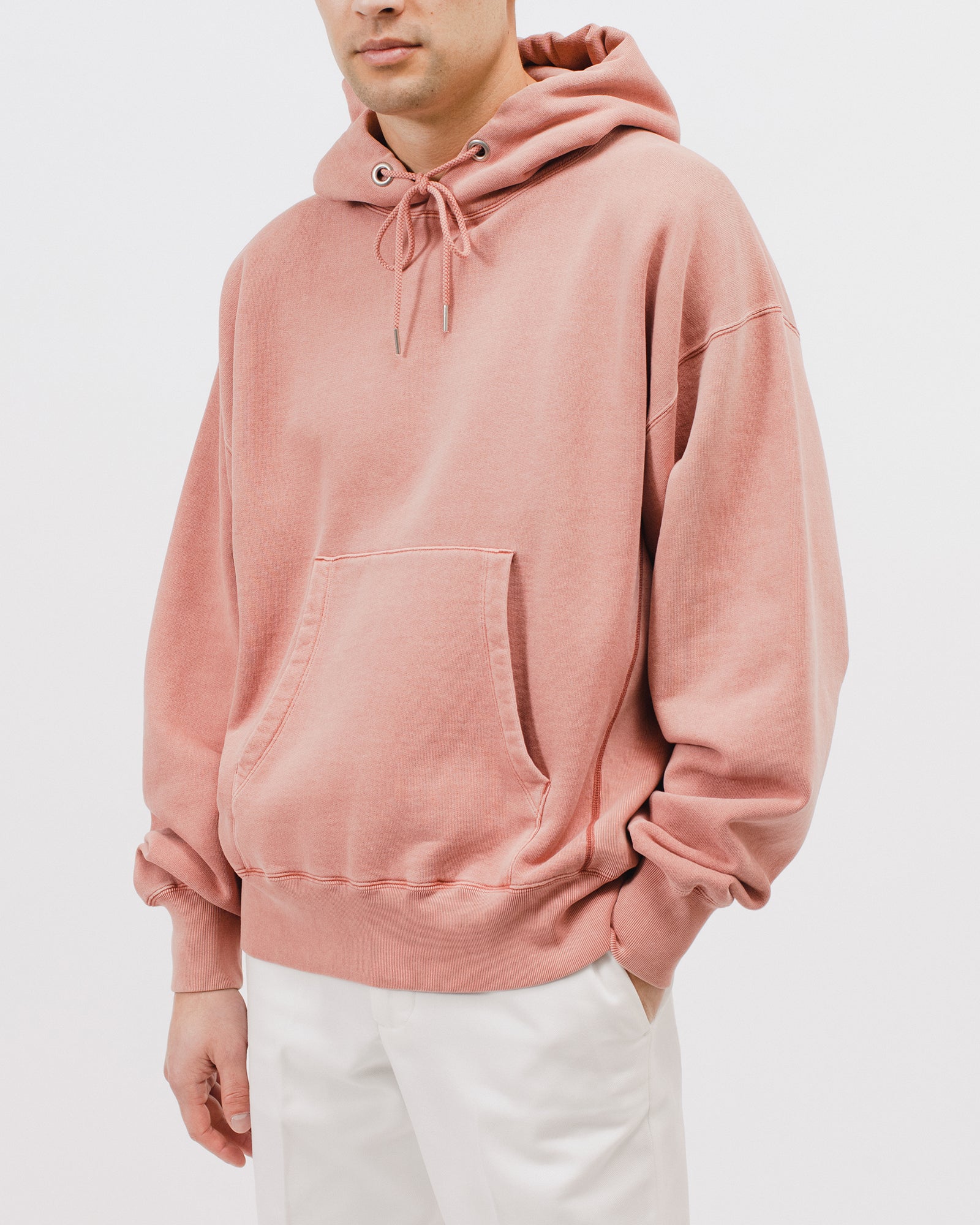 NATURAL DYED HOODIE FLEECE - BRICK(3033)