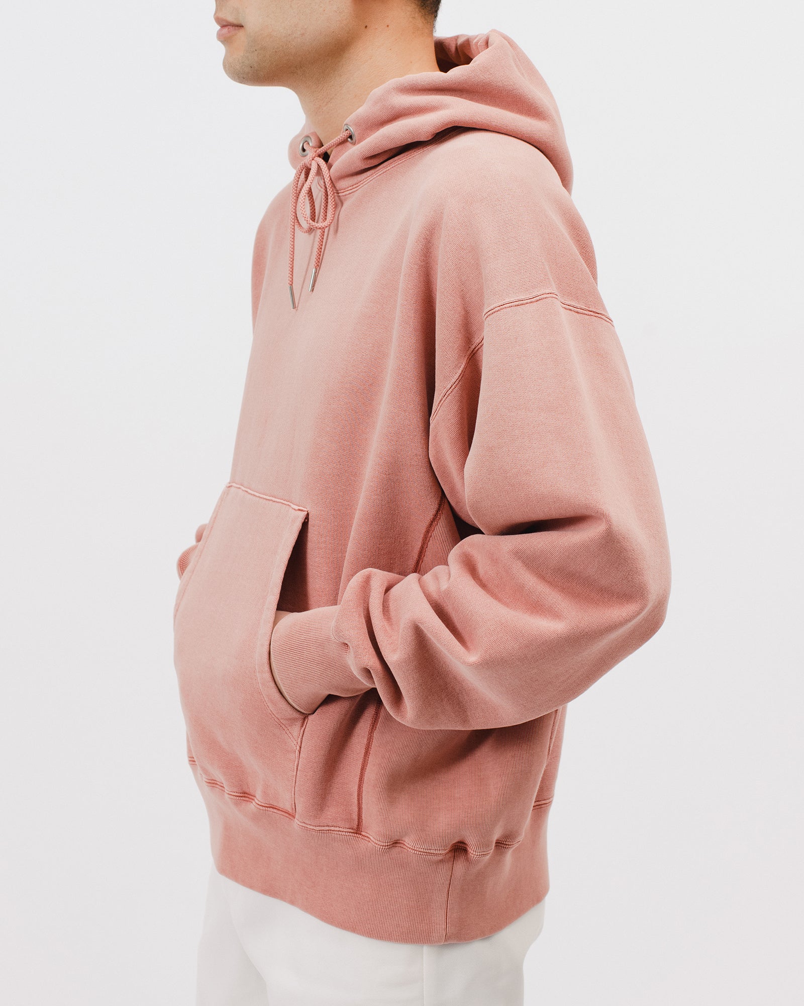NATURAL DYED HOODIE FLEECE - BRICK(3033)