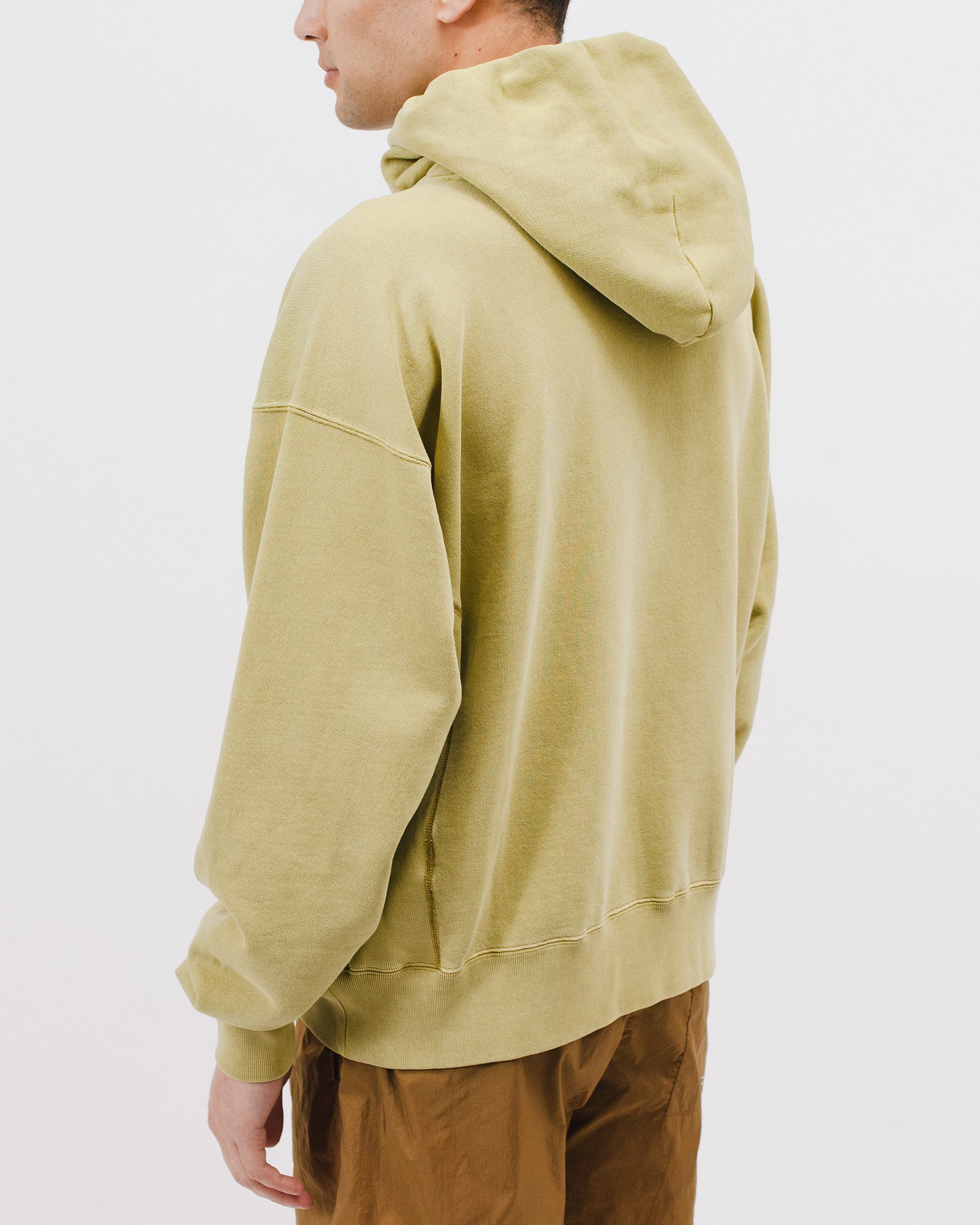 NATURAL DYED HOODIE FLEECE - MOSS(3033)