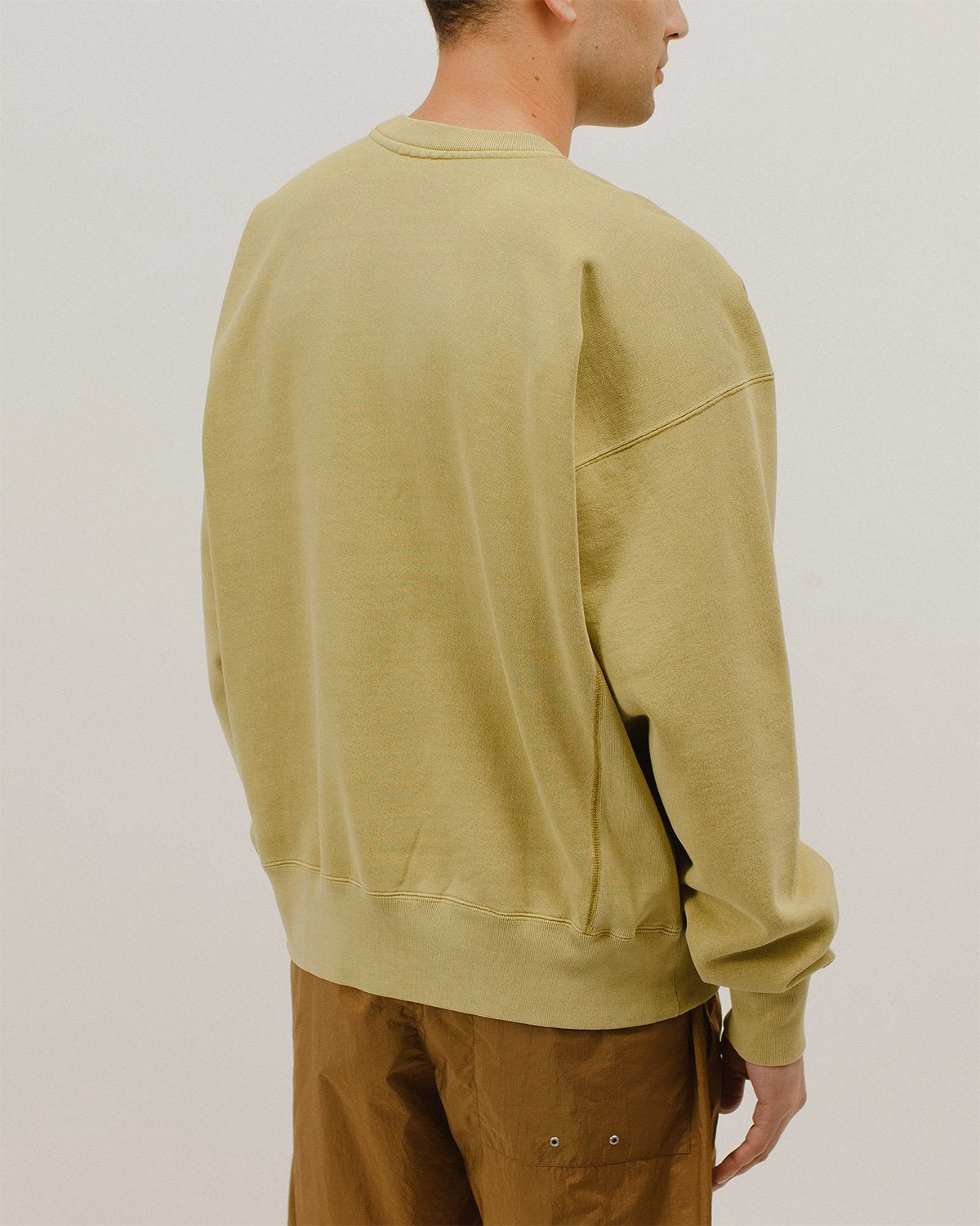 NATURAL DYED CREW FLEECE - MOSS(3034)