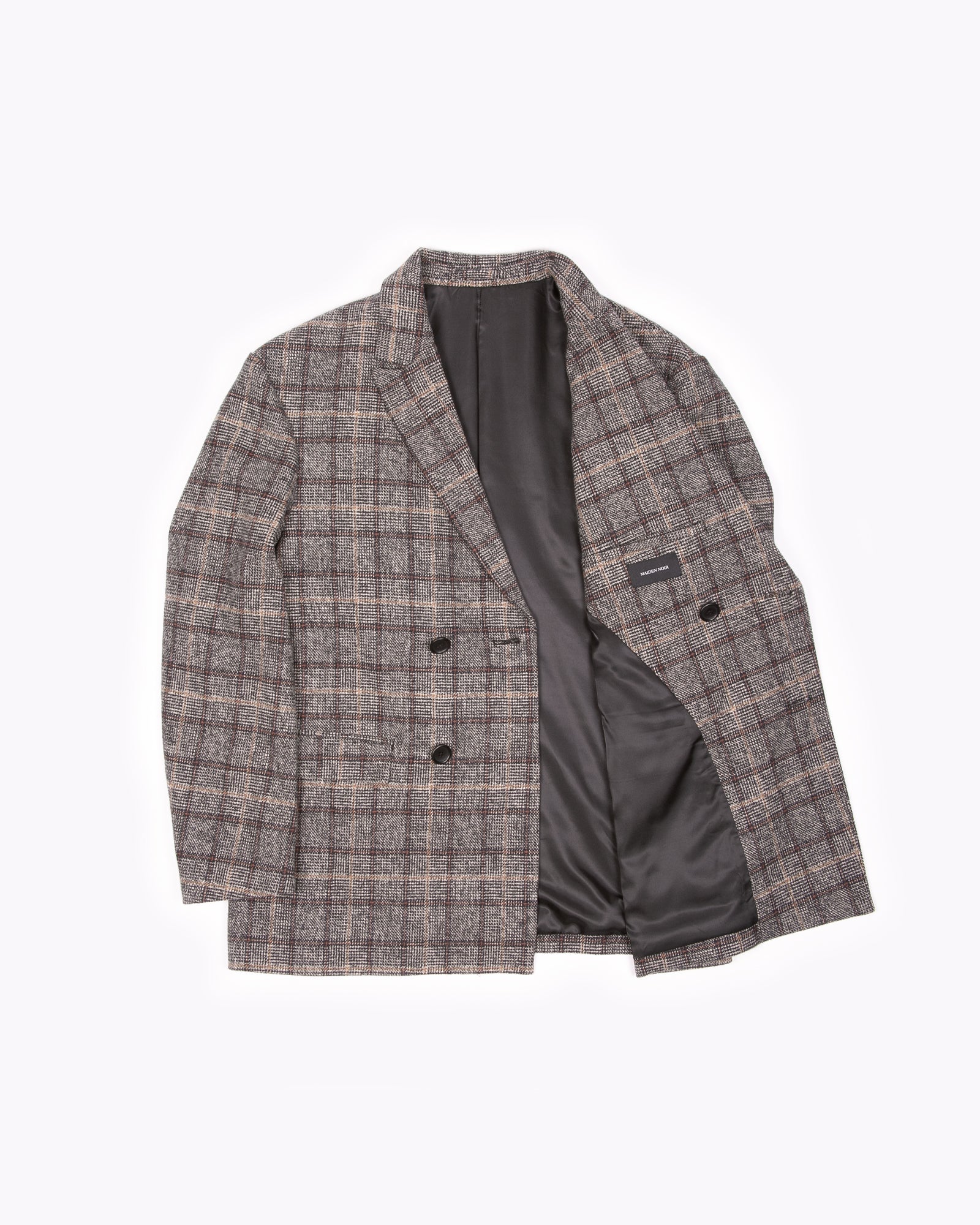 DOUBLE BREASTED COAT - GLEN PLAID(3102)