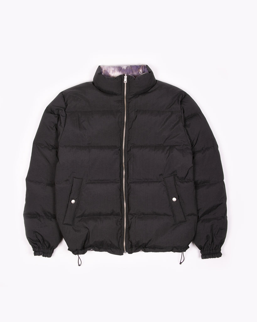 REVERSIBLE PUFFER JACKET - BLACK / PURPLE ASH DYED(3103)