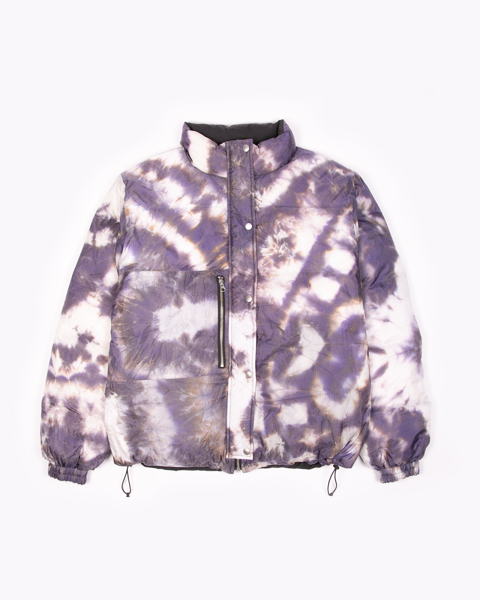 REVERSIBLE PUFFER JACKET - BLACK / PURPLE ASH DYED(3103)